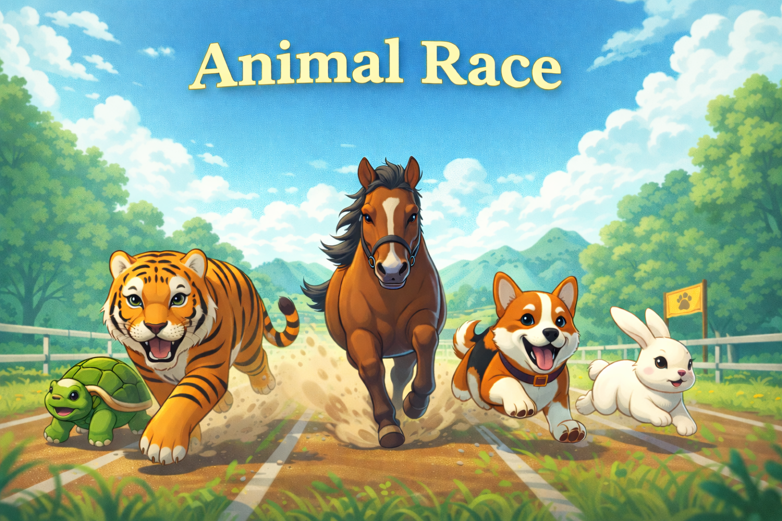 Animal Race 랜딩 배너